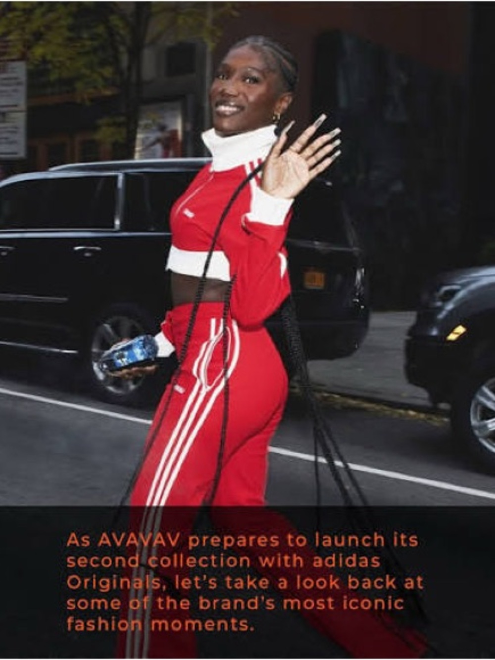 NWT adidas Originals Avavav Red Cropped Track jacket pants coord set RARE - Picture 6 of 16